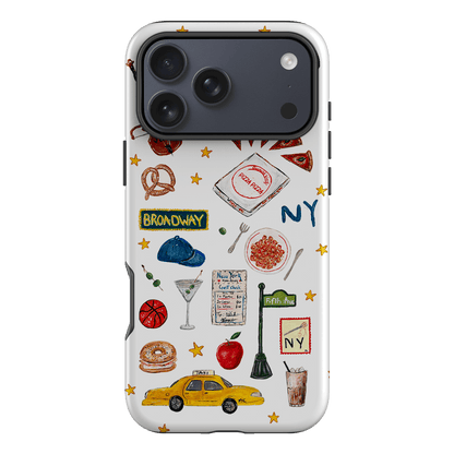 NYC White Printed Phone Cases iPhone 17 Pro Max / Armoured by BG. Studio - The Dairy