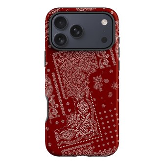 Paisley Crimson Printed Phone Cases iPhone 17 Pro Max / Armoured by The Dairy - The Dairy