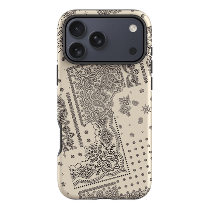 Paisley Ecru Printed Phone Cases iPhone 17 Pro Max / Armoured by The Dairy - The Dairy