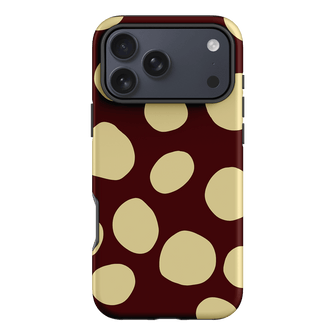 Pebbles Burgundy Butter Printed Phone Cases iPhone 17 Pro Max / Armoured by Veronica Tucker - The Dairy