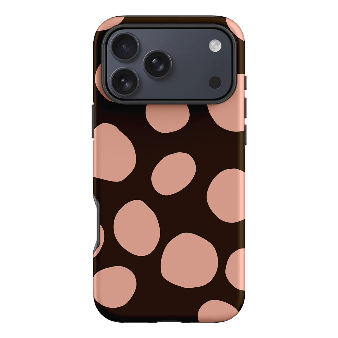 Pebbles Chocolate Pink Printed Phone Cases iPhone 17 Pro Max / Armoured by Veronica Tucker - The Dairy