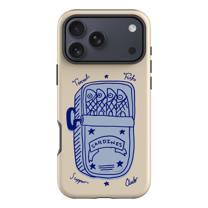 Sardine Social Blue Printed Phone Cases iPhone 17 Pro Max / Armoured by The Dairy - The Dairy