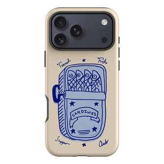 Sardine Social Blue Printed Phone Cases iPhone 17 Pro Max / Armoured by The Dairy - The Dairy