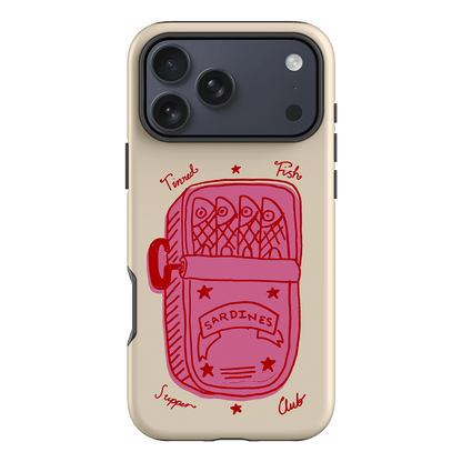 Sardine Social Red Printed Phone Cases iPhone 17 Pro Max / Armoured by The Dairy - The Dairy