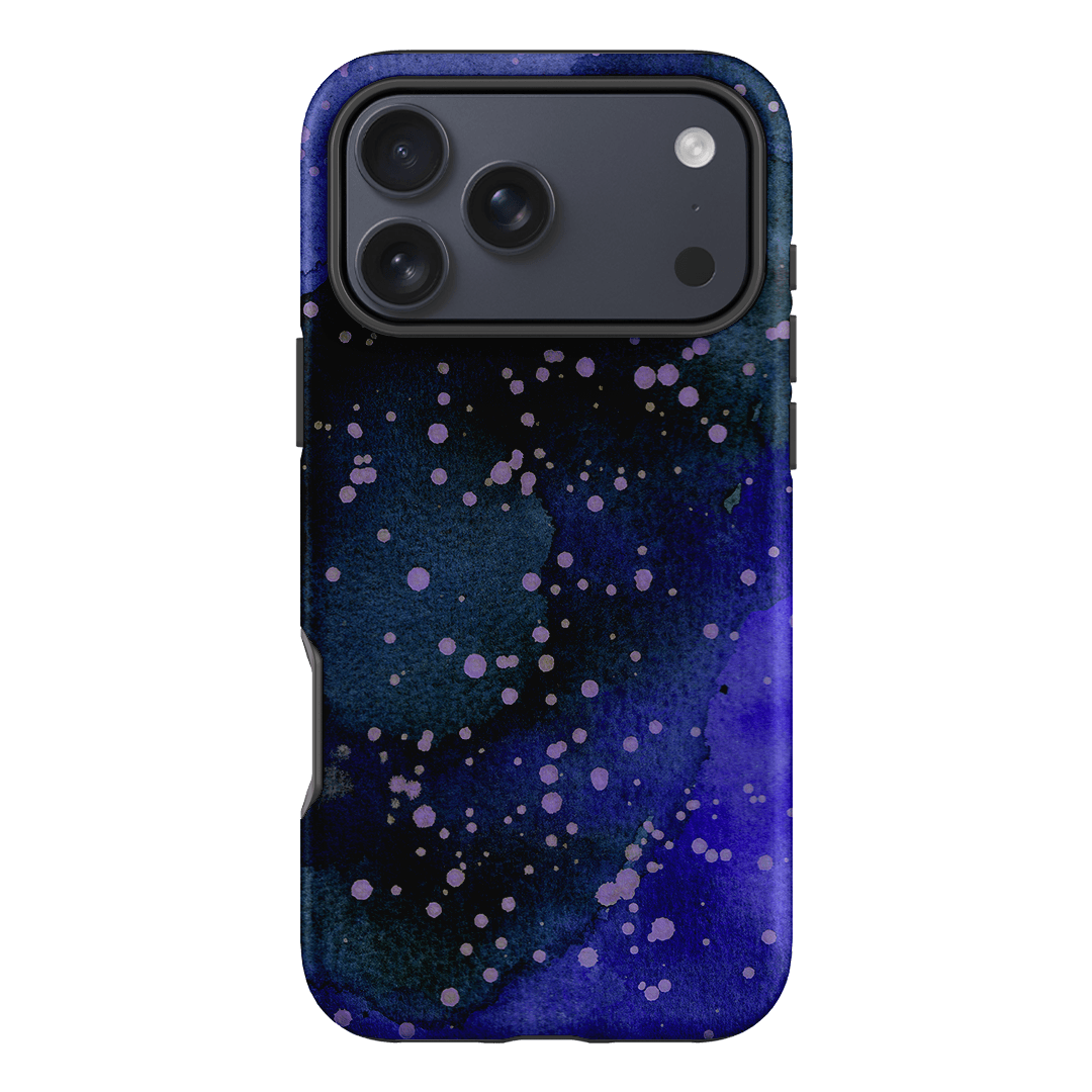 Spotty Navy Printed Phone Cases iPhone 17 Pro Max / Armoured by The Dairy - The Dairy