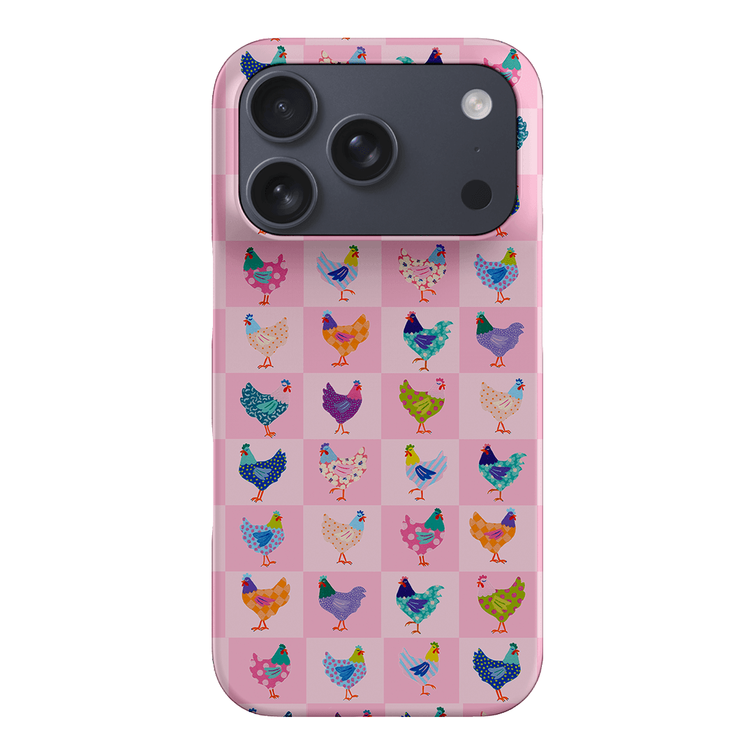 Checkered Chickens Printed Phone Cases iPhone 17 Pro / Snap by Kayla Henley - The Dairy
