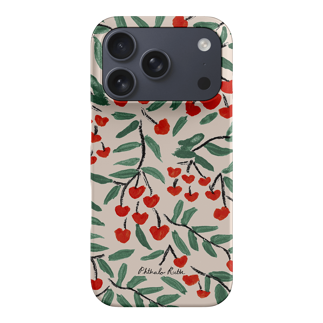 Cherry Love Printed Phone Cases iPhone 17 Pro / Snap by Phthalo Ruth - The Dairy