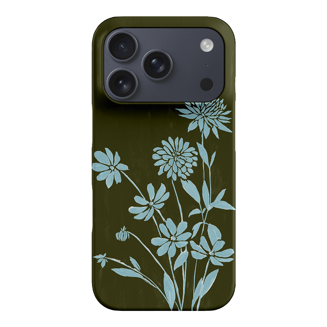 Dahlia Khaki Printed Phone Cases iPhone 17 Pro / Snap by Typoflora - The Dairy