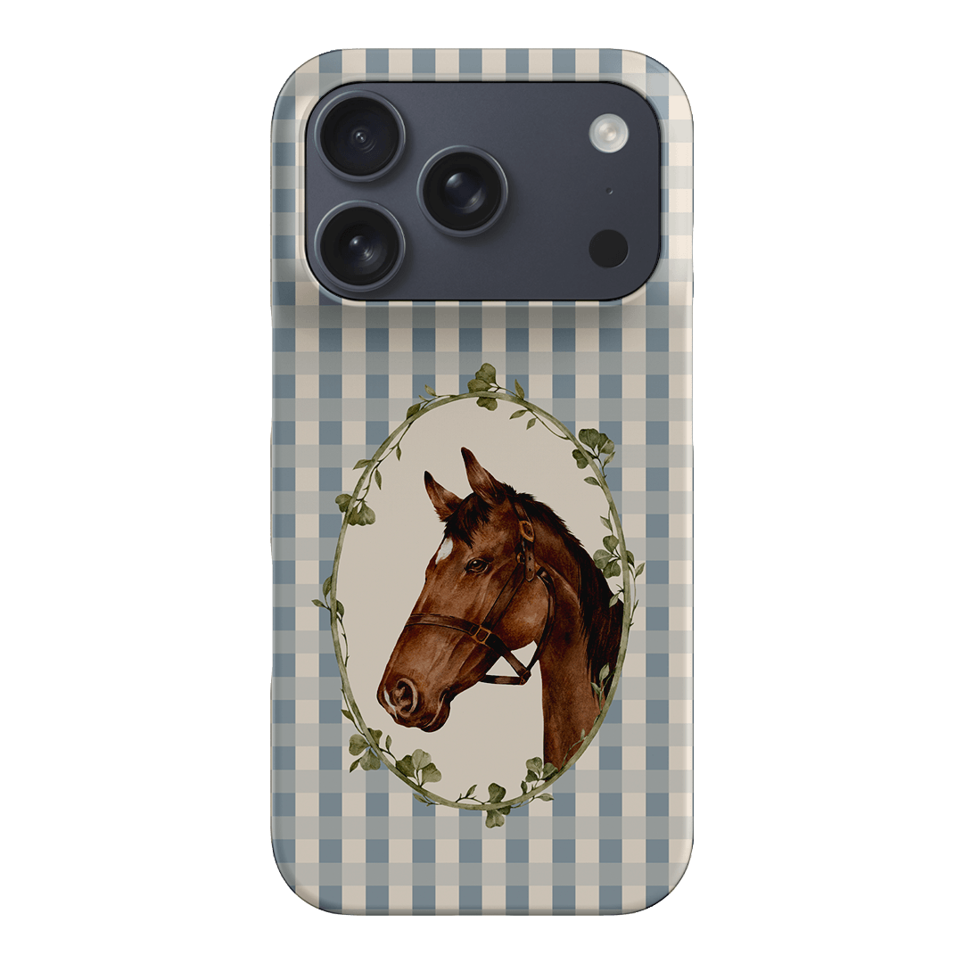 Gingham Horse Printed Phone Cases iPhone 17 Pro / Snap by Kasiags Art - The Dairy