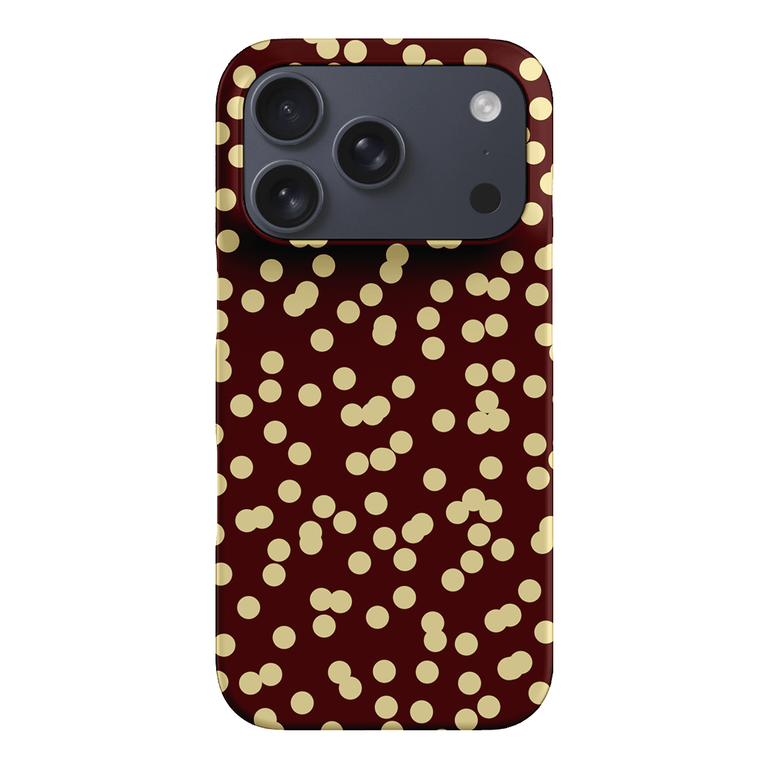 Mini Confetti Burgundy Butter Printed Phone Cases iPhone 17 Pro / Snap by Veronica Tucker - The Dairy