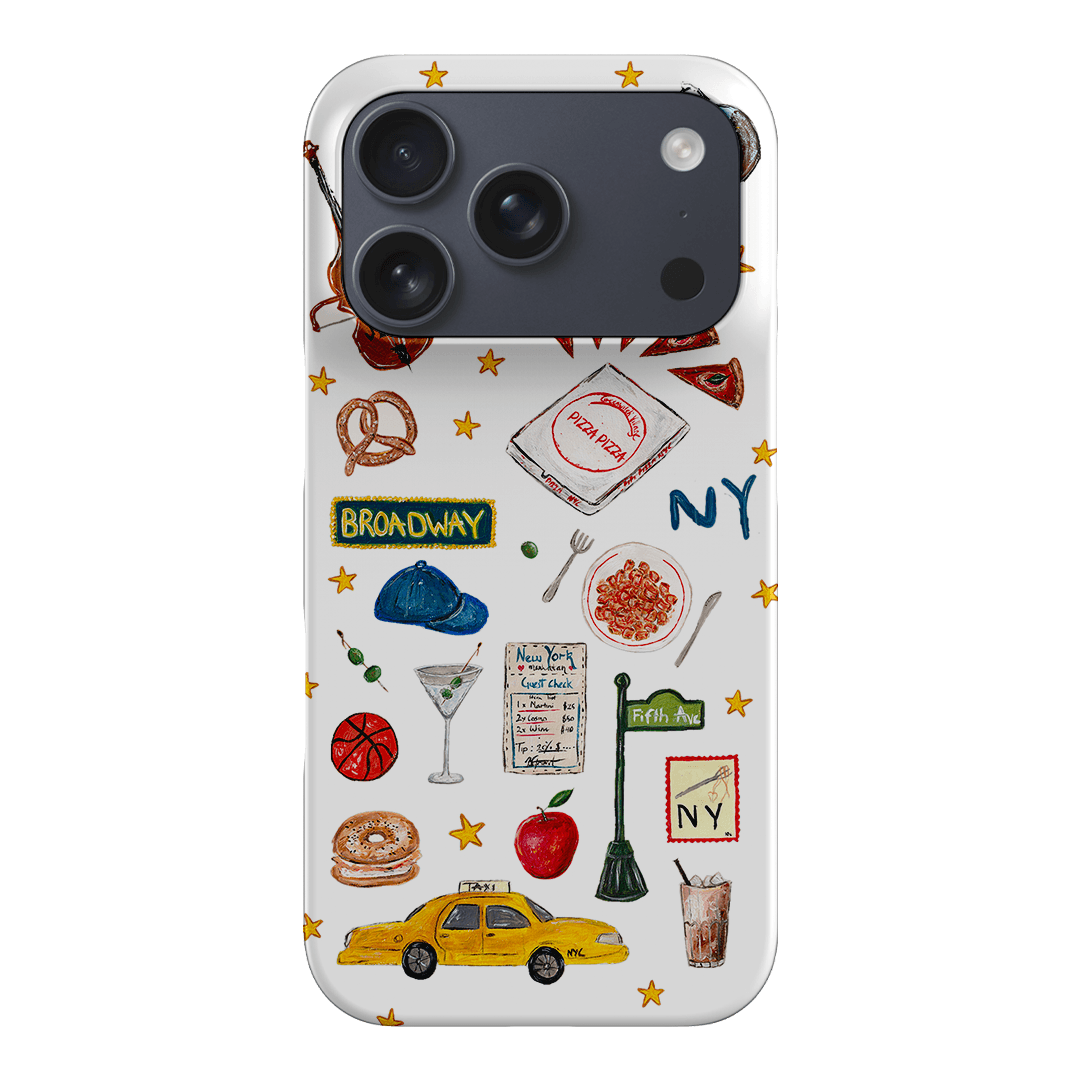 NYC White Printed Phone Cases iPhone 17 Pro / Snap by BG. Studio - The Dairy