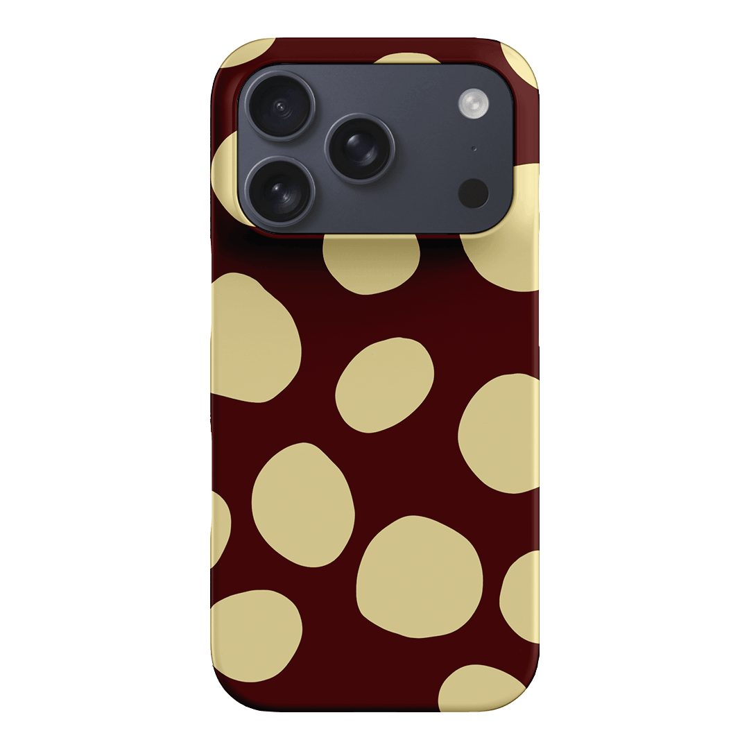 Pebbles Burgundy Butter Printed Phone Cases iPhone 17 Pro / Snap by Veronica Tucker - The Dairy