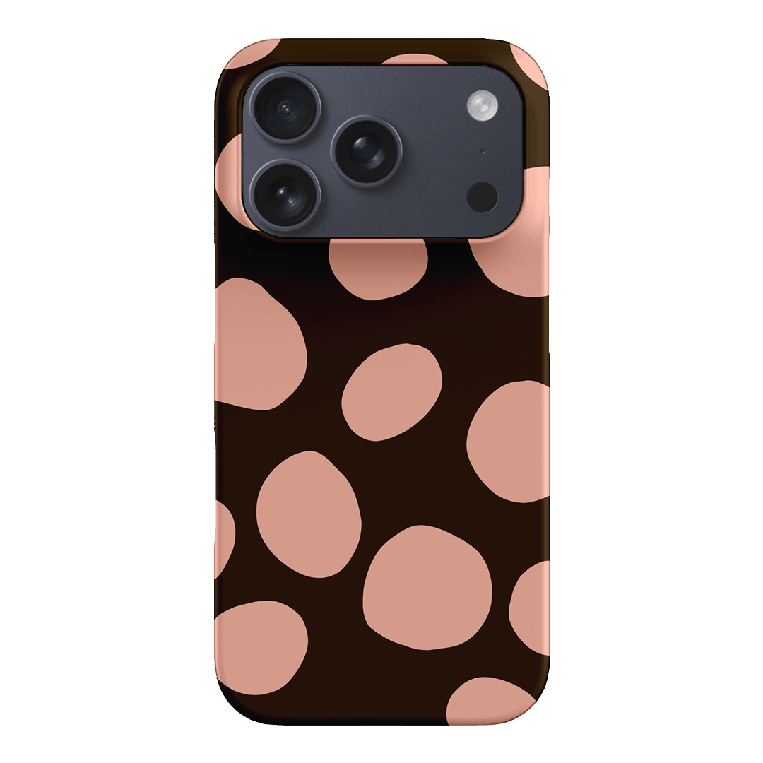Pebbles Chocolate Pink Printed Phone Cases iPhone 17 Pro / Snap by Veronica Tucker - The Dairy