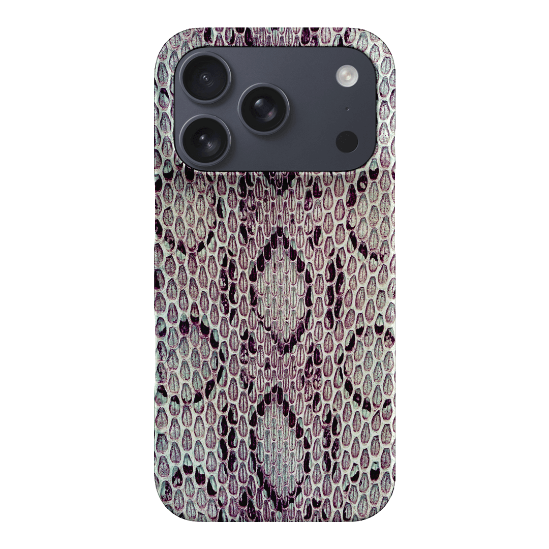 Plum Python Printed Phone Cases iPhone 17 Pro / Snap by The Dairy - The Dairy
