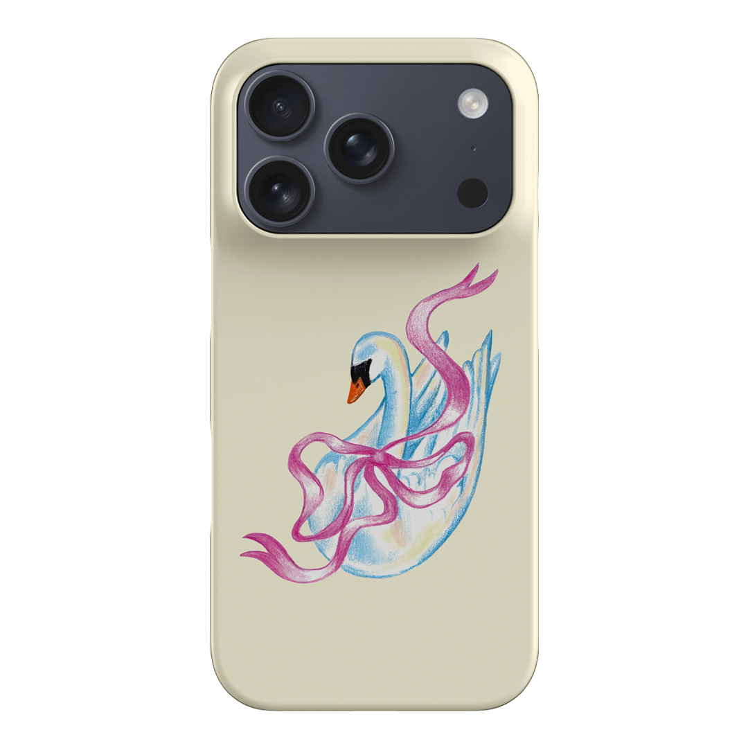 Satin Swan Printed Phone Cases iPhone 17 Pro / Snap by Femke Studio - The Dairy
