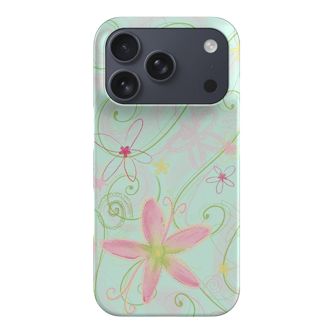 Swirl Blue Printed Phone Cases iPhone 17 Pro / Snap by Kayla Carr - The Dairy