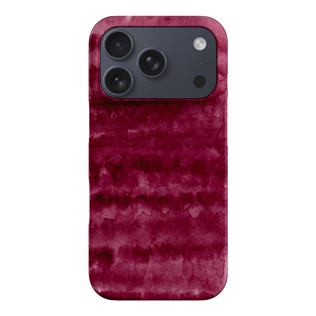 Watercolour Stripes Burgundy Printed Phone Cases iPhone 17 Pro / Snap by The Dairy - The Dairy