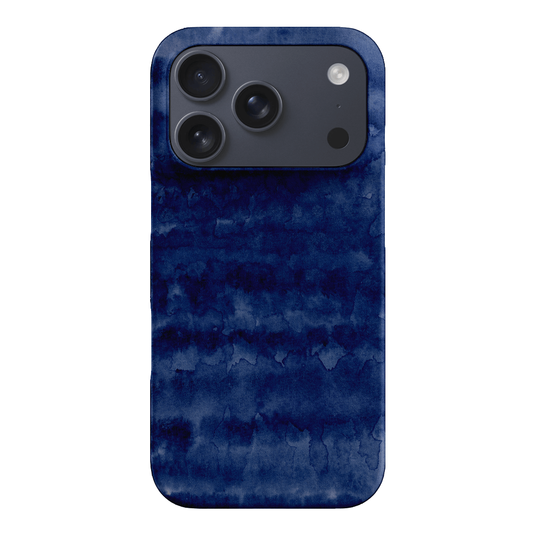 Watercolour Stripes Navy Printed Phone Cases iPhone 17 Pro / Snap by The Dairy - The Dairy
