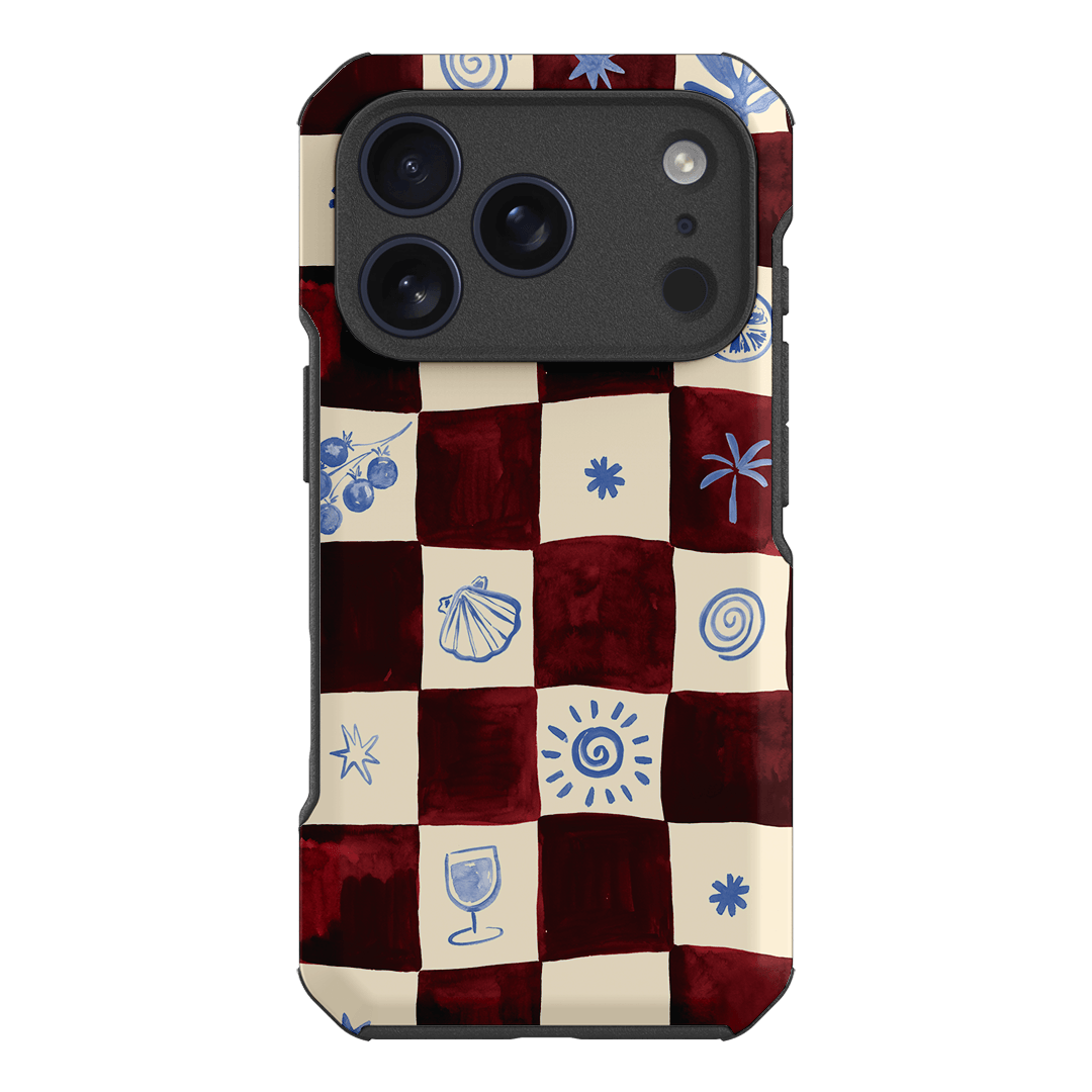 Afternoon Mezze Maroon Printed Phone Cases iPhone 17 Pro / Toughie by Charlie Taylor - The Dairy