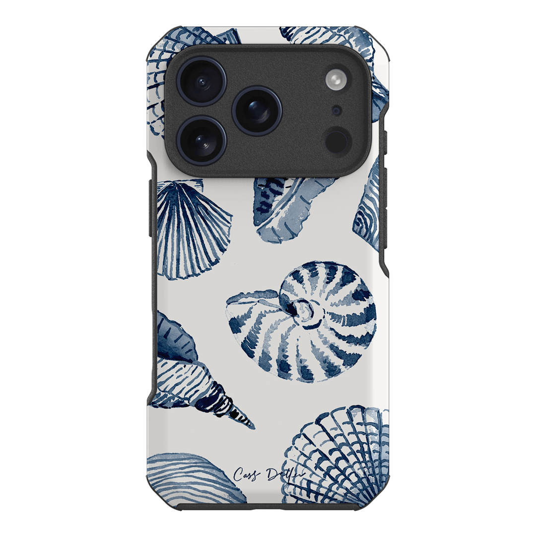 Blue Shells Printed Phone Cases iPhone 17 Pro / Toughie by Cass Deller - The Dairy