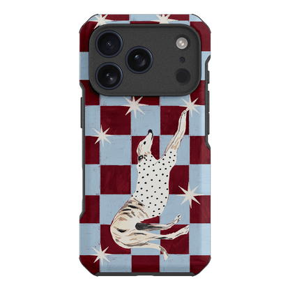 Check Greyhound Blue Printed Phone Cases iPhone 17 Pro / Toughie by Lisa Hu - The Dairy