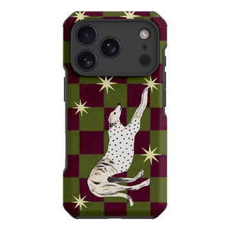 Check Greyhound Green Printed Phone Cases iPhone 17 Pro / Toughie by Lisa Hu - The Dairy