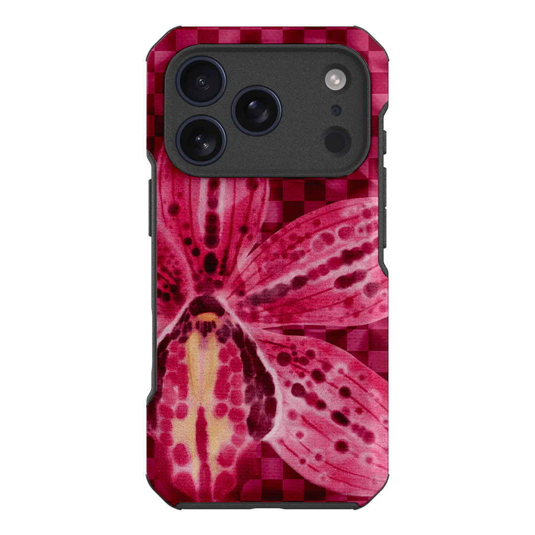Check Orchid Printed Phone Cases iPhone 17 Pro / Toughie by Sally Hungerford - The Dairy
