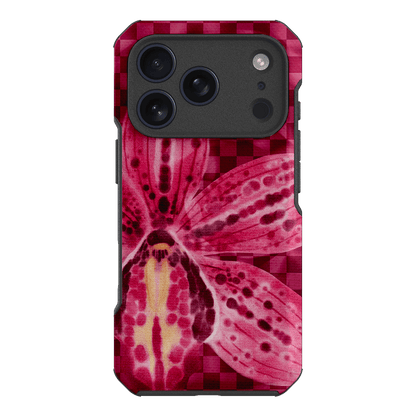 Check Orchid Printed Phone Cases iPhone 17 Pro / Toughie by Sally Hungerford - The Dairy