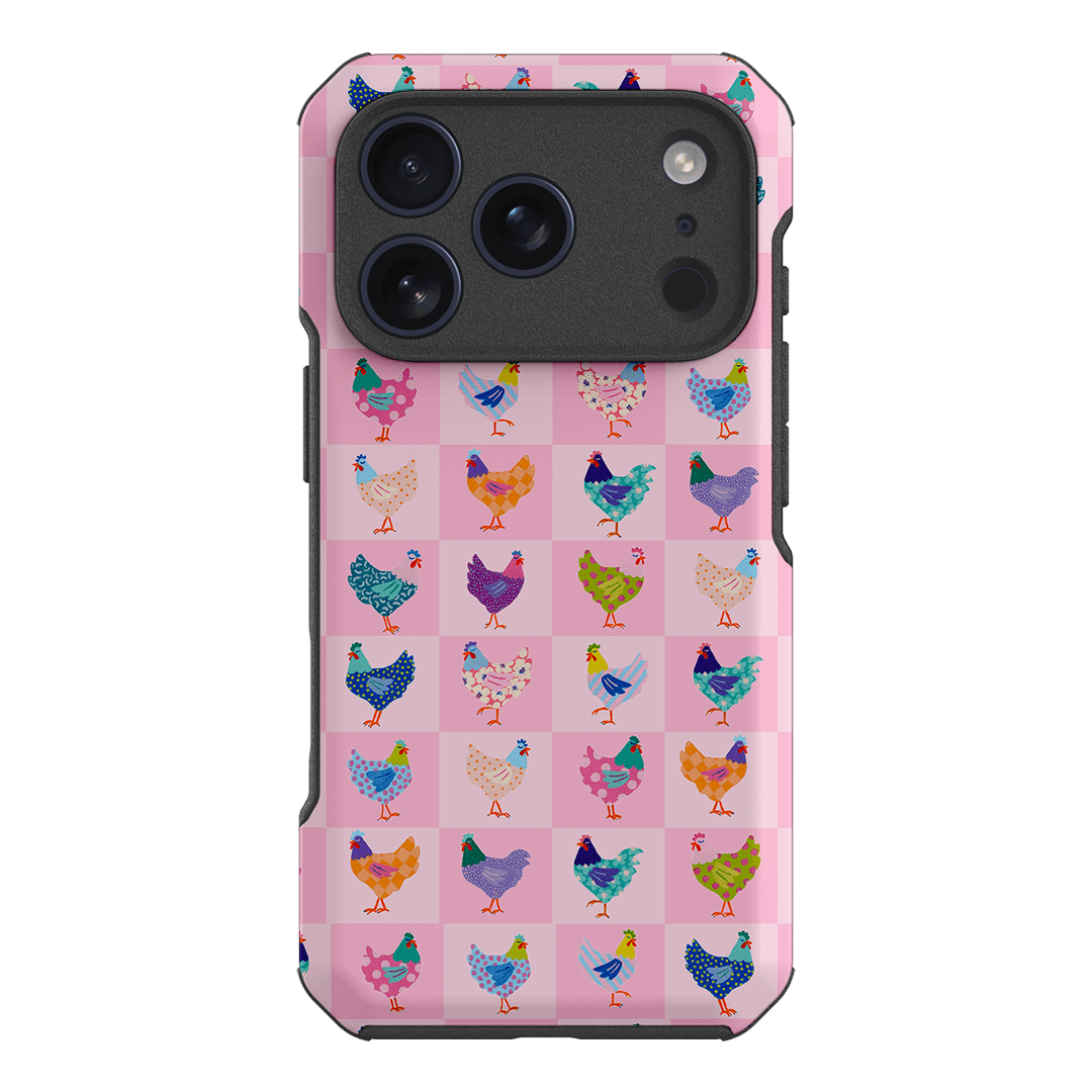 Checkered Chickens Printed Phone Cases iPhone 17 Pro / Toughie by Kayla Henley - The Dairy