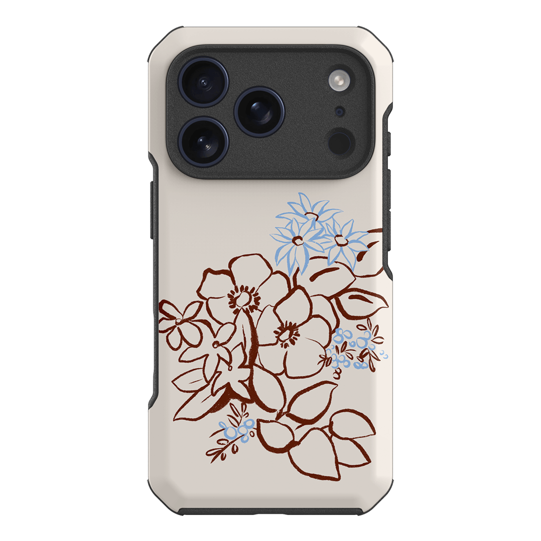 Cream Posy Printed Phone Cases iPhone 17 Pro / Toughie by Typoflora - The Dairy