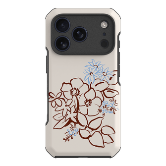 Cream Posy Printed Phone Cases iPhone 17 Pro / Toughie by Typoflora - The Dairy