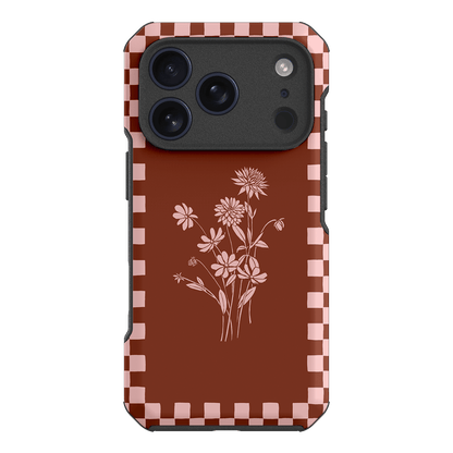 Dahlia Check Printed Phone Cases iPhone 17 Pro / Toughie by Typoflora - The Dairy