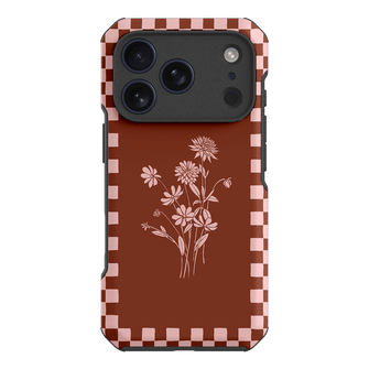Dahlia Check Printed Phone Cases iPhone 17 Pro / Toughie by Typoflora - The Dairy
