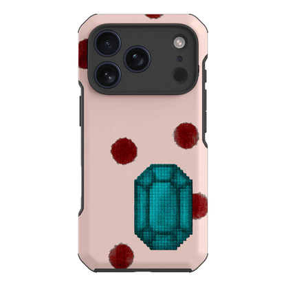 December Turquoise Printed Phone Cases iPhone 17 Pro / Toughie by Joiana - The Dairy