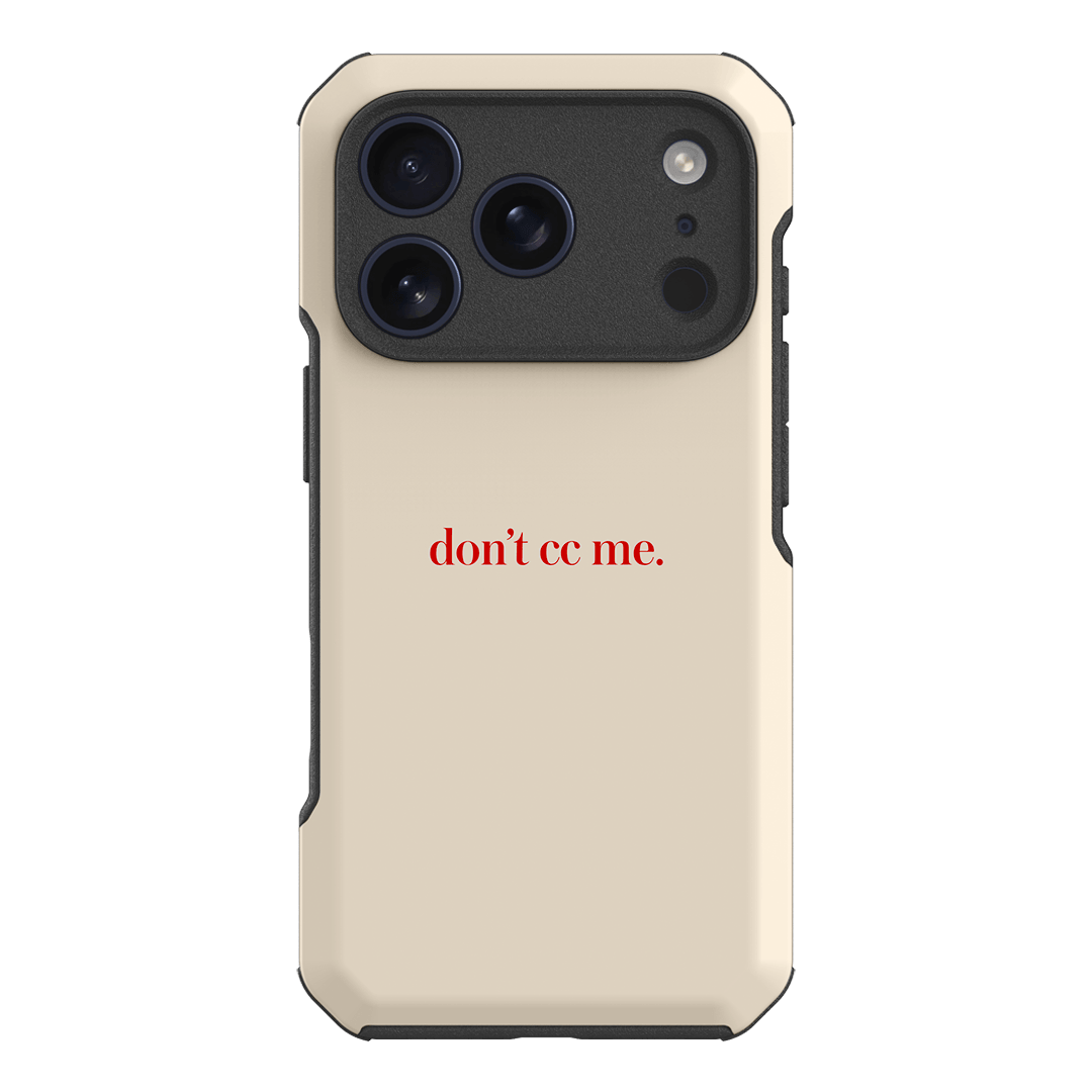 Don't CC Me Red Printed Phone Cases iPhone 17 Pro / Toughie by The Dairy - The Dairy