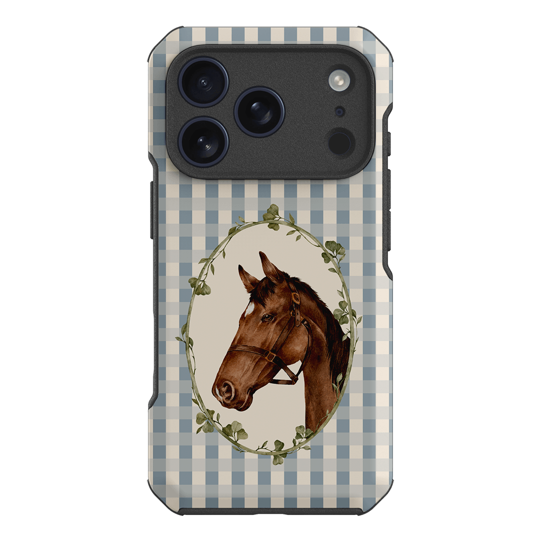 Gingham Horse Printed Phone Cases iPhone 17 Pro / Toughie by Kasiags Art - The Dairy