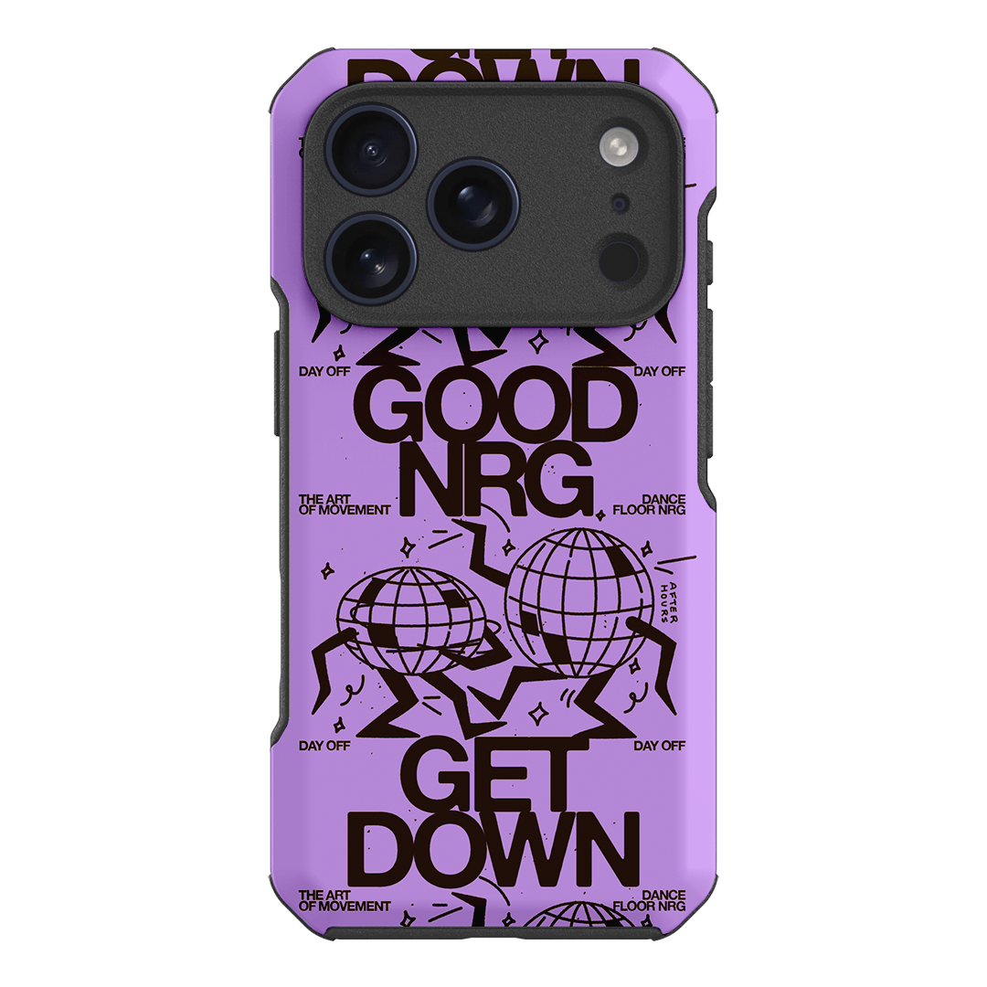 Good Energy in Purple Printed Phone Cases iPhone 17 Pro / Toughie by After Hours - The Dairy