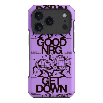 Good Energy in Purple Printed Phone Cases iPhone 17 Pro / Toughie by After Hours - The Dairy