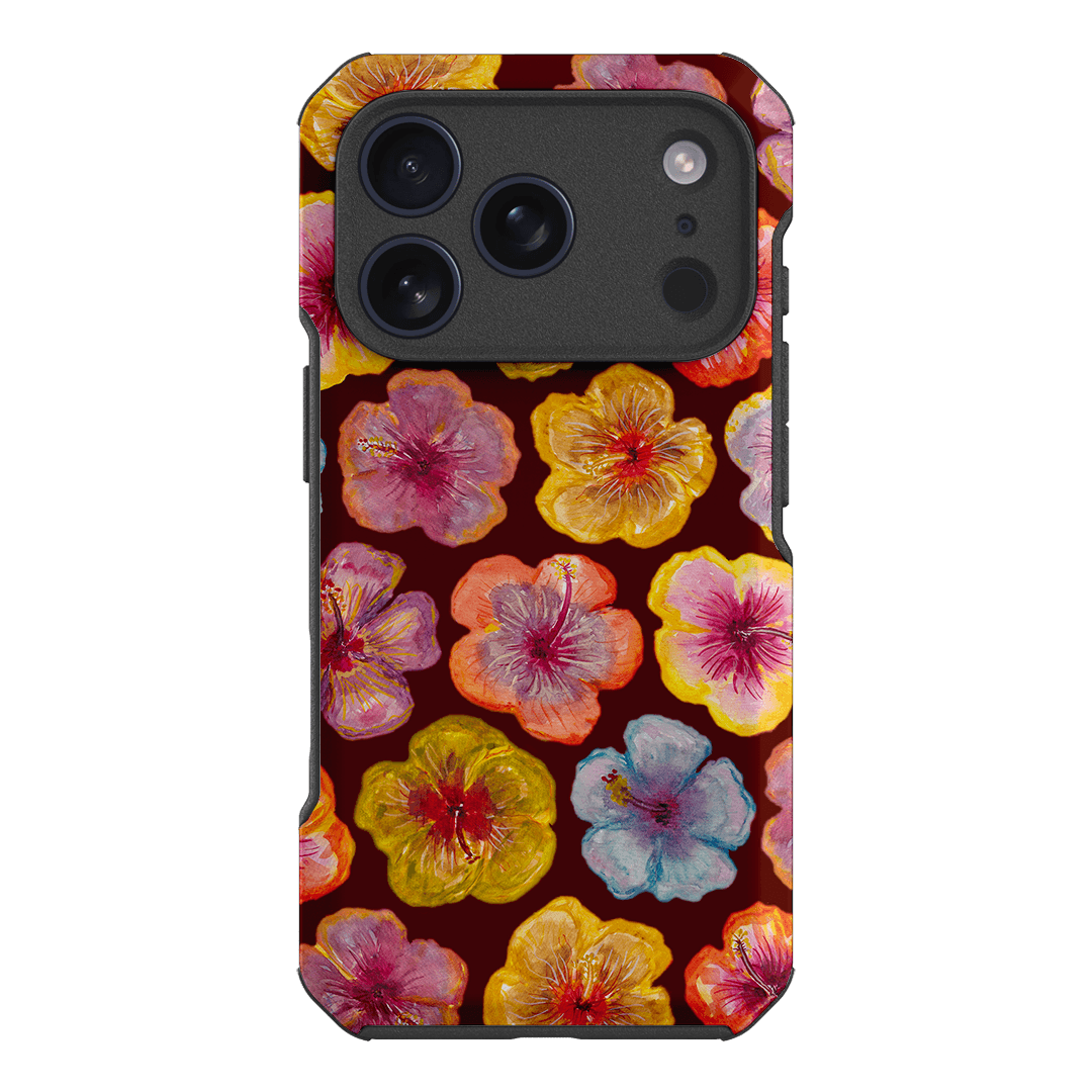 Hibiscus Holiday Rouge Printed Phone Cases iPhone 17 Pro / Toughie by BG. Studio - The Dairy