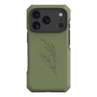 Khaki Wattle Printed Phone Cases iPhone 17 Pro / Toughie by Typoflora - The Dairy