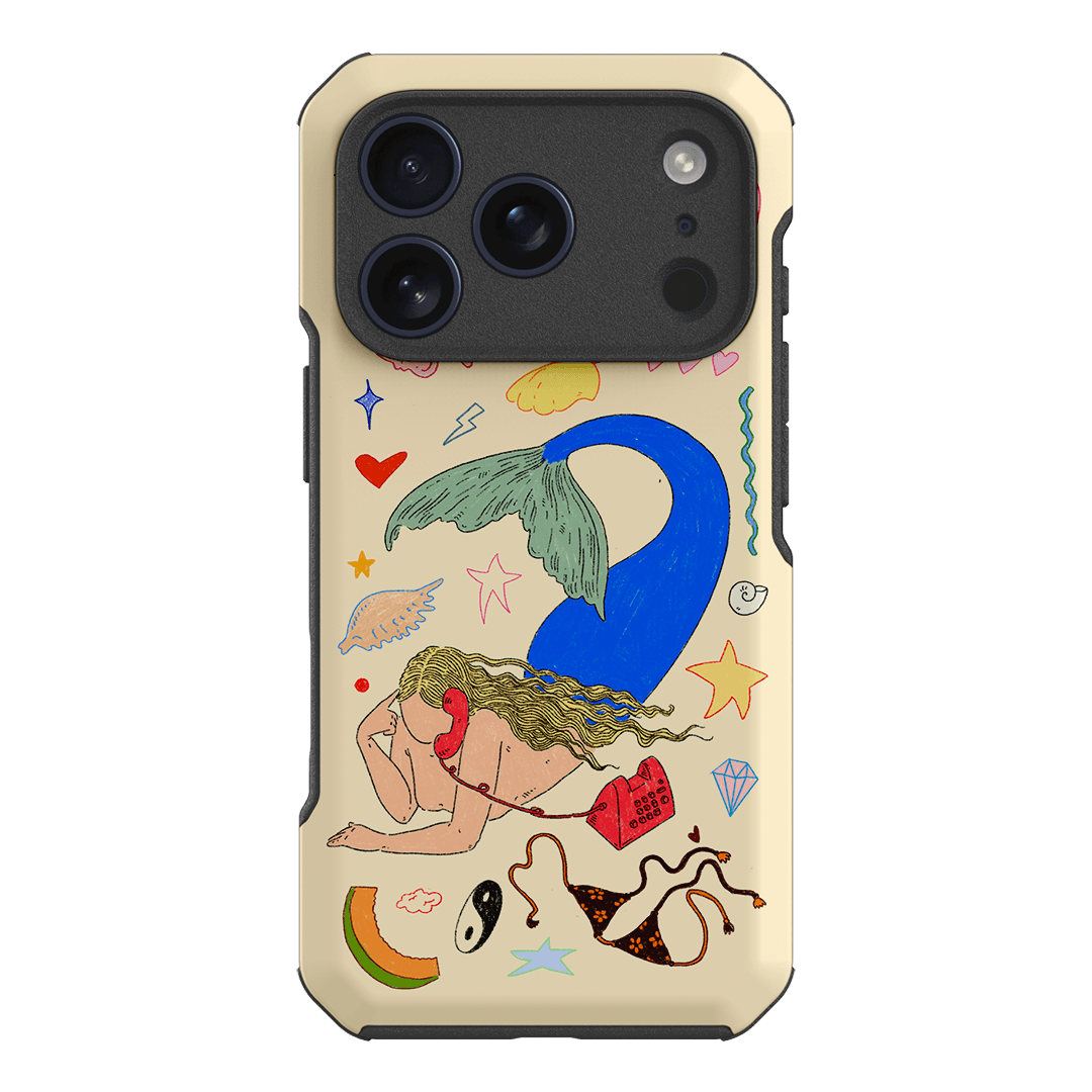 Mermaid Salad Cream Printed Phone Cases iPhone 17 Pro / Toughie by Easty Beasty - The Dairy