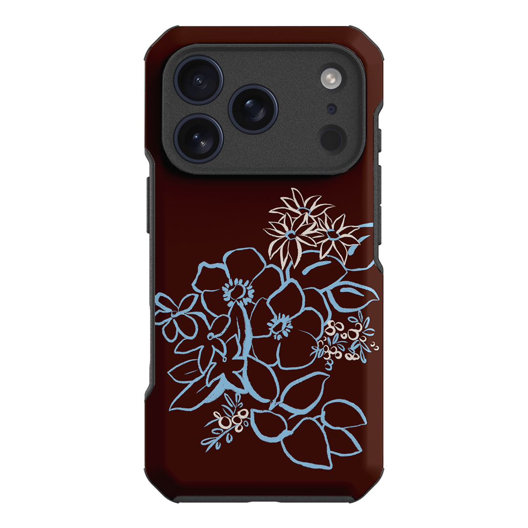 Mocha Posy Printed Phone Cases iPhone 17 Pro / Toughie by Typoflora - The Dairy