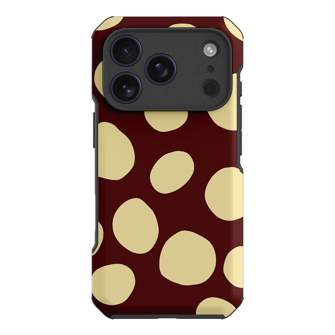 Pebbles Burgundy Butter Printed Phone Cases iPhone 17 Pro / Toughie by Veronica Tucker - The Dairy
