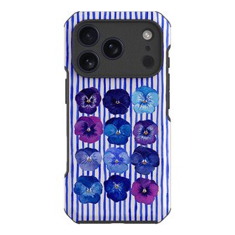 Striped Pansies Printed Phone Cases iPhone 17 Pro / Toughie by Kayla Henley - The Dairy