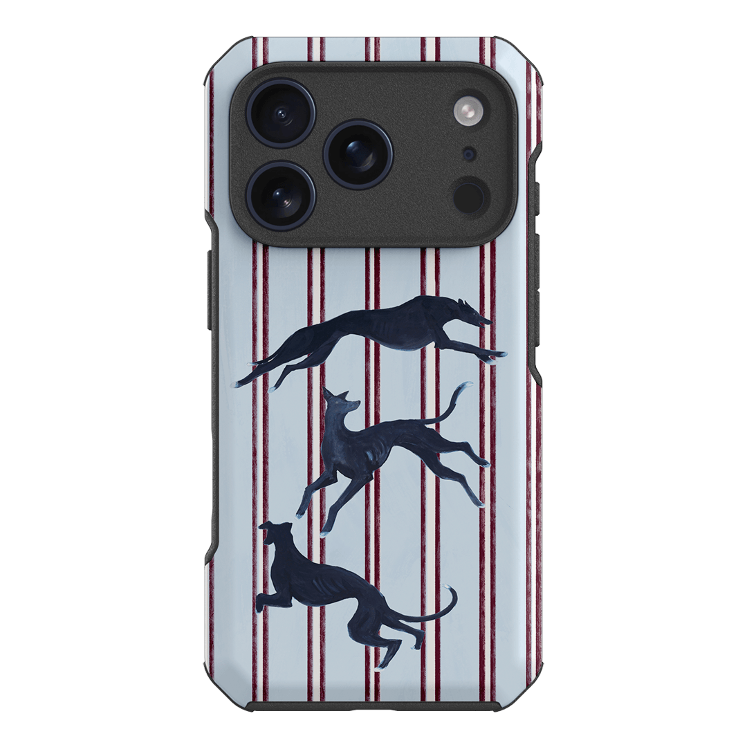 Stripey Hounds Printed Phone Cases iPhone 17 Pro / Toughie by Lisa Hu - The Dairy