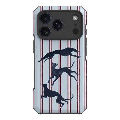 Stripey Hounds Printed Phone Cases iPhone 17 Pro / Toughie by Lisa Hu - The Dairy