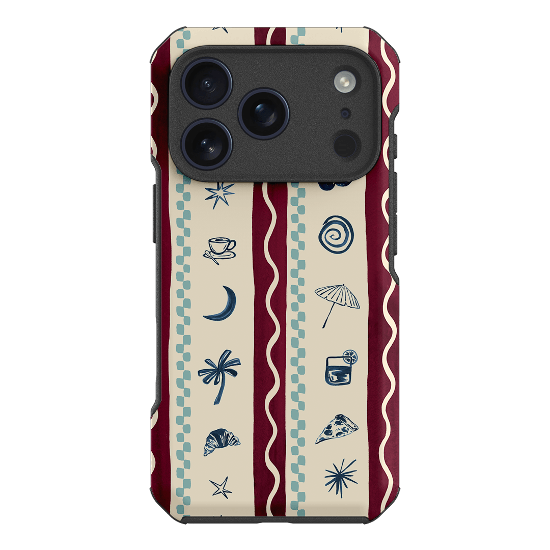 Summer Snacks Burgundy Printed Phone Cases by Charlie Taylor - The Dairy