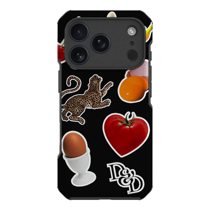 Sunday Stickers Black Printed Phone Cases iPhone 17 Pro / Toughie by Desmond & Dempsey - The Dairy