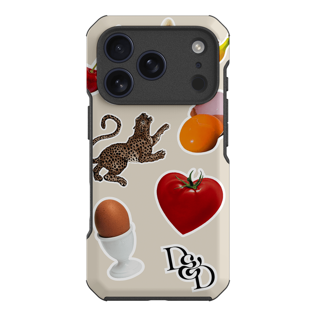 Sunday Stickers Cream Printed Phone Cases by Desmond & Dempsey - The Dairy