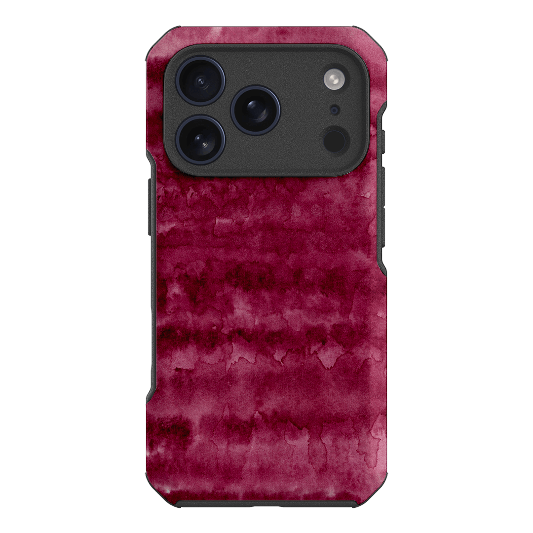 Watercolour Stripes Burgundy Printed Phone Cases iPhone 17 Pro / Toughie by The Dairy - The Dairy